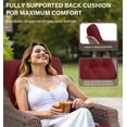 thumbnail image 5 of Bellefurn Outdoor Patio Swivel Rocker Patio Chairs with 6" Thick Cushion and Side Table,Rattan Patio Swivel Glider Chairs Outdoor Furniture Set Conversation Set for Porch,Deck,Yard, 5 of 10