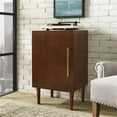 thumbnail image 2 of Bowery Hill Modern Engineered Wood Record Player Stand in Mahogany, 2 of 14