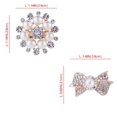 thumbnail image 2 of 2 piezas de ramillete de boda para mujer, broche de hoja de flor elegante con perlas de cristal para mujer, novia, 2 of 5