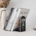 thumbnail image 4 of Sikiie Geometric Bull Design Bookends 1 Pair, Wood Bookends for Shelves, Book Ends for Shelves, Book Shelf Holder for Home Office, 4 of 7