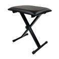 thumbnail image 4 of Adjustable Folding Piano Keyboard Bench Leather Padded Stool X-Style Seat Chair Piano Bench Music Stool Foldable Desk for Home Stage Blackinstrument Accessories, 4 of 10