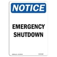 thumbnail image 1 of SignMission OS-NS-A-1218-V-11898 12 x 18 in. OSHA Notice Sign - Emergency Shutdown, 1 of 1