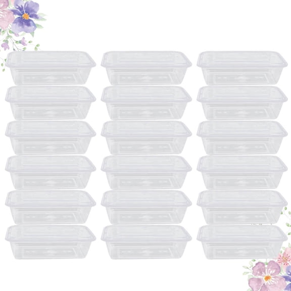 BESTONZON 50pcs Transparent Disposable Packing Boxes for Food Storage PP Containers Ideal for Fruit and Salad 650ml