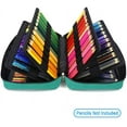 thumbnail image 3 of czcpp-Big Capacity Colored Pencil Case - 300 Slots Large Pen Case Organizer with Multilayer Holder for Prismacolor Colored Pencils & Gel Pen by (Green, 3 of 4