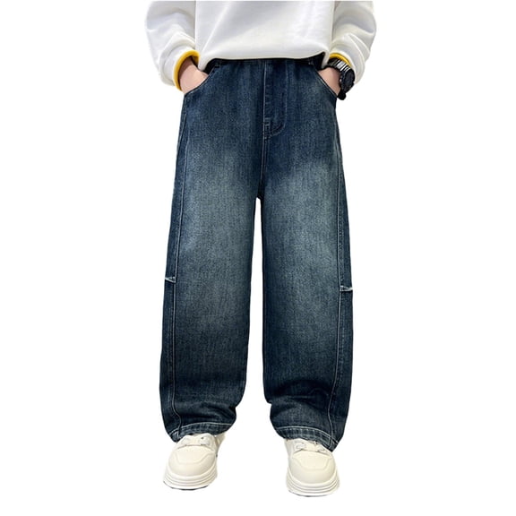 Byoo Pleated Drawstring Pants forToddler Boy Elastic Pants Casual Trousers,Blue