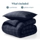 thumbnail image 5 of Juego de Edredón Alternativo de Plumón Bare Home 2 Piezas Tamaño Twin/Twin-XL Azul Oscuro Cuadros Modernos, 5 of 5