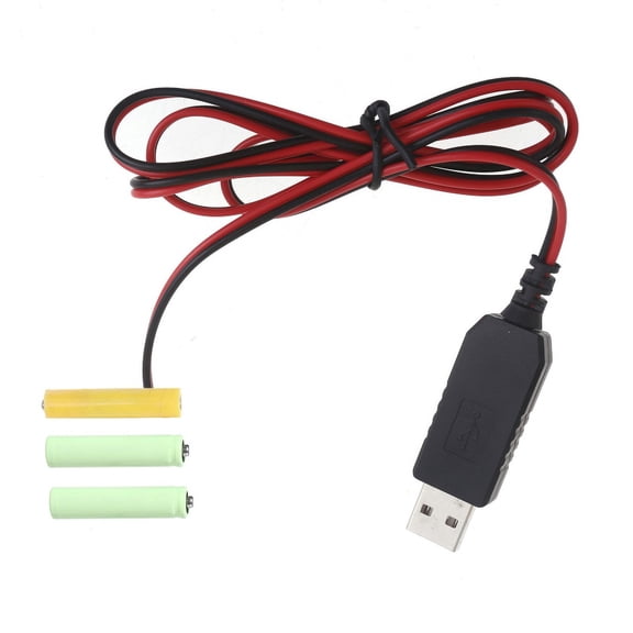5V2A USB to 4.5V AAA Dummy Battery Adapter Replacing 3PCS 1.5V Batteries for Flashlights Toy Remote Control Led Lights