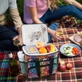thumbnail image 5 of FORMRS Insulated Cooler Bag 24 Cans Capacity Soft Leakproof Lunch Box with Side Pockets, Colorful Dragon Scales Pattern, 5 of 7