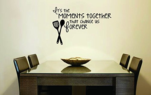 Wall Decor Plus More WDPM3677 Its The Moments Together Family Saying for The Kitchen Vinyl Wall D/écor Stickers Burgundy 23 x 15