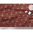 thumbnail image 2 of Soimoi Red Cotton Duck Fabric Arrow & Reindeer Kids Print Fabric by the Yard 44 Inch Wide, 2 of 3