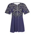 thumbnail image 5 of Blouses for women dressy casual Polyester,Spandex Soft Clothing XXXL Blue womens blouses, 5 of 5