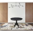 thumbnail image 2 of 42" Antique Black Round Turned Pedestal Base Wood Dining Table, 2 of 3
