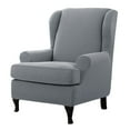 thumbnail image 1 of Premium Water Repellent Wingback Chair Cover High Stretch Jacquard Fabric Wing Back Chair Slipcovers, 1 of 8