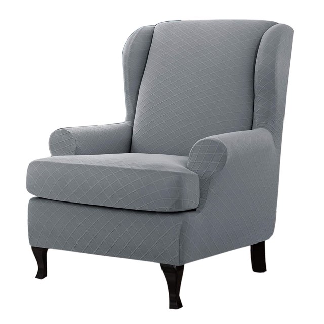 Premium Water Repellent Wingback Chair Cover High Stretch Jacquard Fabric Wing Back Chair Slipcovers