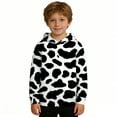thumbnail image 2 of Byoo Toddler Boys Cow Graphic Print Hooded Sweatshirt Funny Lightweight Long Sleeve Hoodie Sweatshirt Soft Daily Pullover Top, 2 of 4