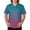 Sky Blue_009, variant on Domuza Scrubs for Men Top Gradient Tie-Dye Short Sleeve V Neck Caregiver Uniform Relaxed Fit Comfy Soft Medical Workwear with 3 Pockets Green 2XL