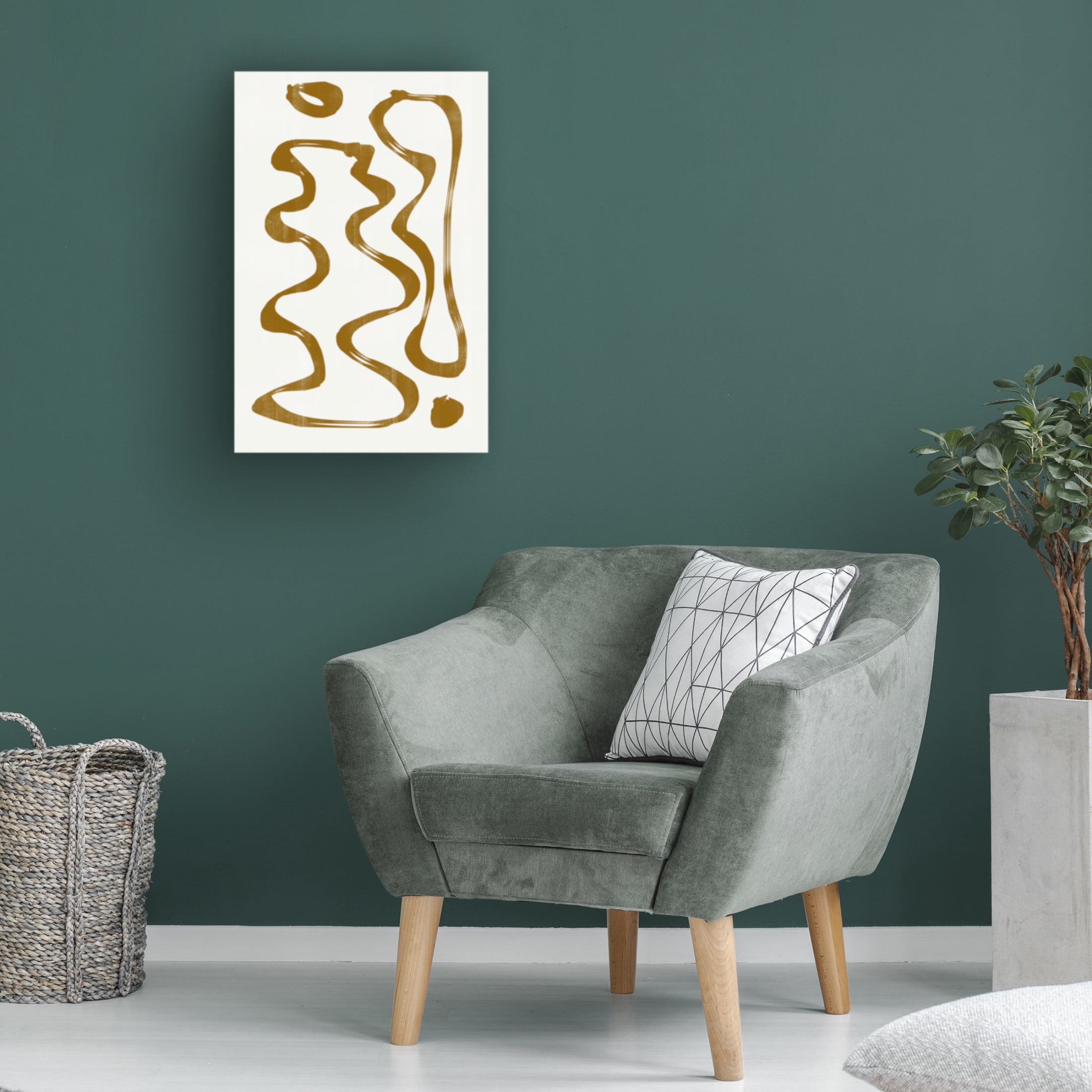 Trademark Fine Art THE MIUUS STUDIO Abstract Line No7 Canvas Wall Art