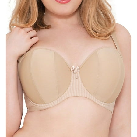 

CURVY KATE Biscotti Luxe Strapless Multiway Underwire Bra US 30F UK 30E NWOT