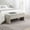 Light Grey, variant on Modern Bed End Bench with Storage, Upholstered Large Foot Rest Stool, Comfy Window Vanity Bench for Living Room, Bedroom, Dorm, Coffee Table, Linen Beige