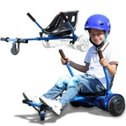 Hoverboard go kart, hoverboard carts, seat Attachment for 6.5”-10” Hoverboards, go kart conversion kit, Accessory for self Balancing Scooter, Blue