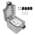 thumbnail image 1 of Tomacorrientes eléctricos de pared, combinación de interruptores IP66, impermeable, para exteriores, Reino Unido, toma de corriente de 3 orificios con cubierta, 250V, 13A, 1 of 5