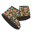thumbnail image 1 of Women Muslims Prayer Socks Flower Pattern Anti Slip Islamic Overshoes Shoe Cover Fleece Lining Winter Thickened Slippe, 1 of 4
