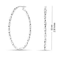 thumbnail image 4 of Charmsy Large Oval Twisted Light-Weight Click-Top Hoop Earrings for Women 55MM, 4 of 5