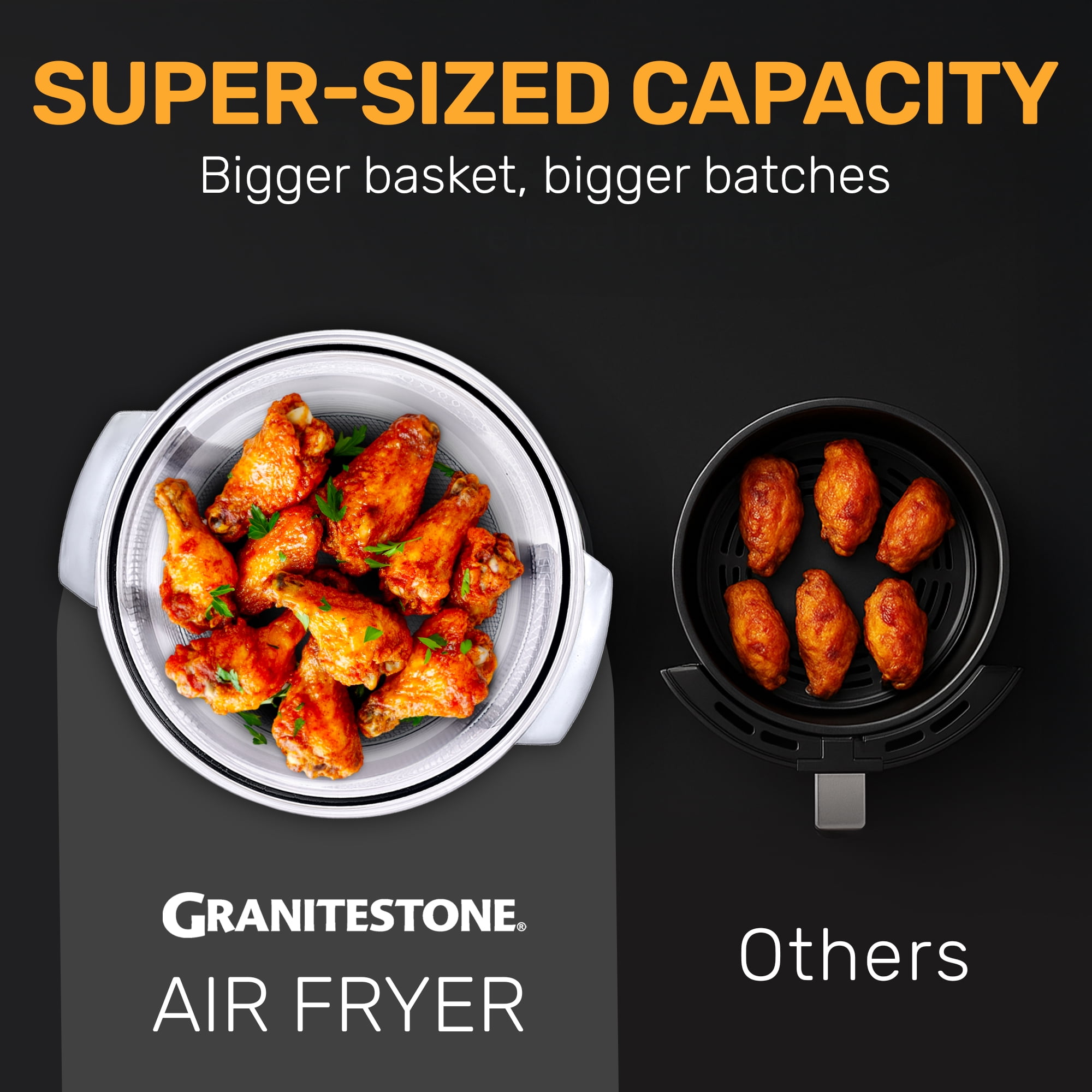 Big Boss 16Qt Large Glass Air Fryer Non Toxic Family Sized Large Halogen Oven Cooker Air Fryer