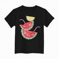 thumbnail image 4 of NOLDARES Girls Summer T Shirts Loose Curved Hem Short Sleeve Shirt Athletic Casual Tops Tees 4-14 Years(Black,2-3 Years), 4 of 4