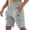 Grey, variant on Corduroy Shorts for Men Summer Casual Breathable Elastic Waist Straight Leg Relaxed Fit Shorts with Pockets