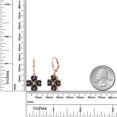 thumbnail image 2 of Gem Stone King 18K Rose Gold Plated Silver Green Mystic Topaz Dangle Earrings for Women (7.62 Cttw, Gemstone, Heart Shape 6MM), 2 of 3