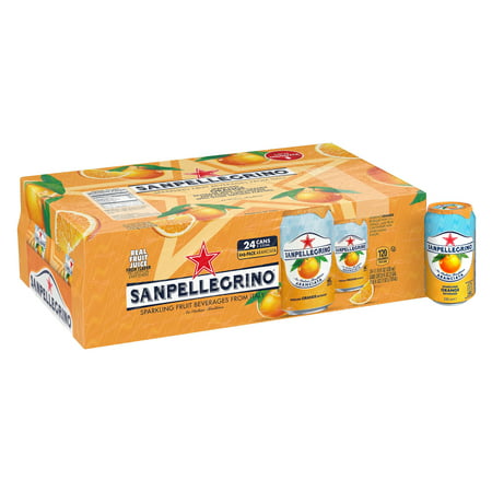 Sanpellegrino Orange Sparkling Fruit Beverage, 11.15 fl oz. Cans (24