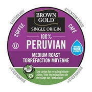 Brown Gold Coffee 100% Peruvian, RealCup portion pack for Keurig K-Cup Brewers