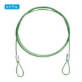 thumbnail image 3 of Uxcell Safety Cable Lock Stainless Steel Security Wire Rope with Double Loop for Luggage Lock Green, 3 of 6