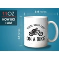 thumbnail image 6 of Motorcyclist Coffee Mug 11oz White - You're Never Lost On Bike - Funny Biker Cafe Racer Motorcycle Rider Vintage Retro, 6 of 7