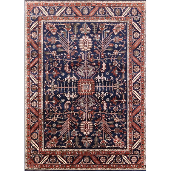 Ahgly Company Indoor Rectangle Mid-Century Modern Purple Lily Purple Oriental Area Rugs, 2' x 3'