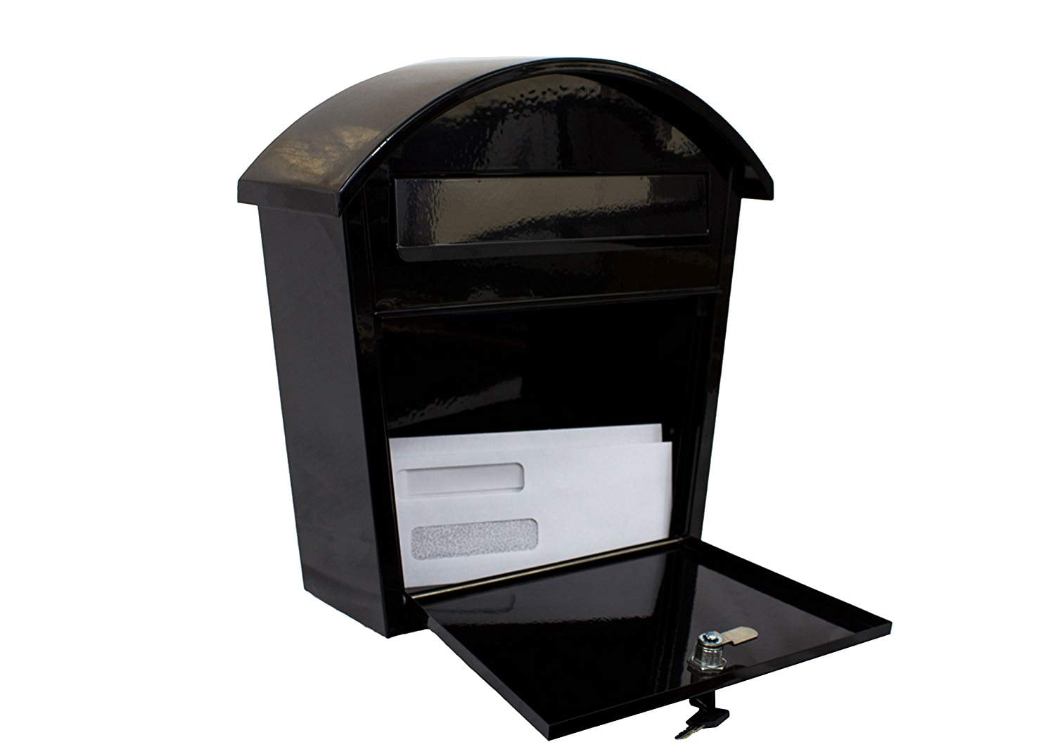 Ridgeline Locking Mailbox In Black Color