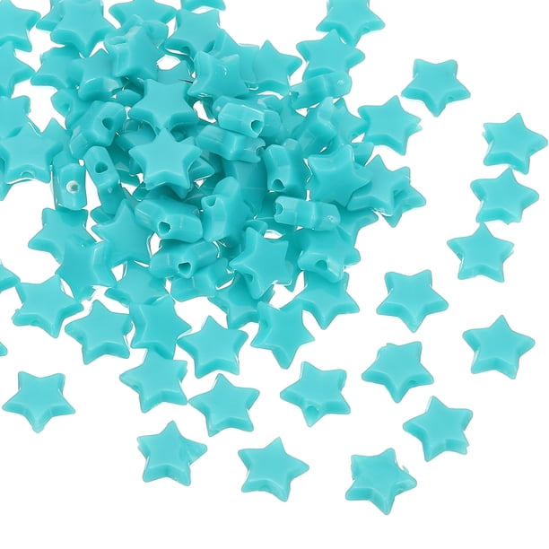 Cuentas de estrella de acrílico Uxcell, 200 Pcs cuentas de pulsera de amistad en forma de estrella, Verde Malachita