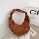 thumbnail image 1 of CHAO Bolso de hombro para mujer con diseño en forma de bola de masa súper exclusivo, gran capacidad, 32 x 29 cm (caqui) marrón, 1 of 1
