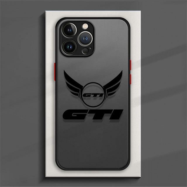 Phone Case For iPhone 15 14 13 12 11 Pro Max 6 6S 7 8 Plus XS Max XR X 12 Mini Hard Matte Shell Luxury GTI-Logo Cars