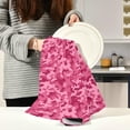 thumbnail image 6 of Coolnut 1 Pack Pink Camouflage Kitchen Towels, Soft Highly Absorbent Dish Towels Reusable Tea Towels Set, 28"x 18", 6 of 6
