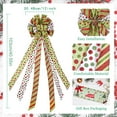 thumbnail image 3 of Ktoot 1pc Christmas Tree Topper Bow Wreath,44 x 13 Inches Large Green Bow Tree Topper,Christmas Wreath for Xmas Ornament Holiday Home Wedding Thanksgiving Tree Indoor/Outdoor Christmas Decoration, 3 of 8