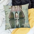 thumbnail image 2 of BANET High Heel Shoes Throw Pillow Cover, Pink High Heel Shoes Decorative Couch Pillow Case Farmhouse Cushion Covers for Bedroom Home Dorm Car 22x22in, 2 of 5