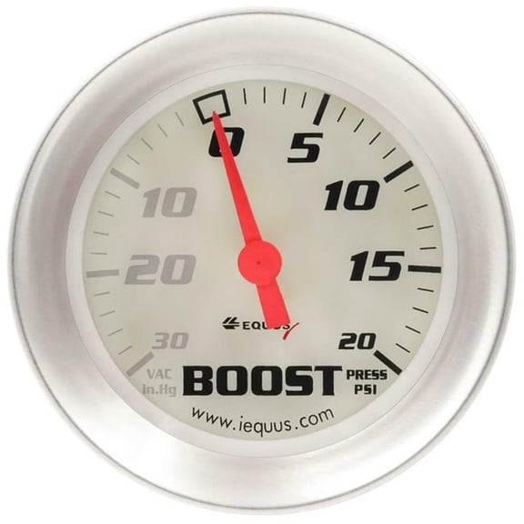 2.625 in. dia. Vacuum & Boost Gauge, Silver - 30 HG & 20 PSI