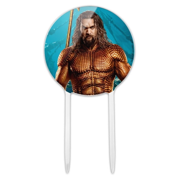 Acrylic Aquaman Movie Jason Mamoa Full Costume Cake Topper Party Decoration for Wedding Anniversary Birthday Graduation
