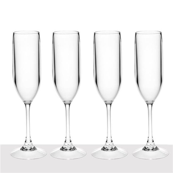 Unbreakable Tritan 6 oz Champagne Flute - Set of 4