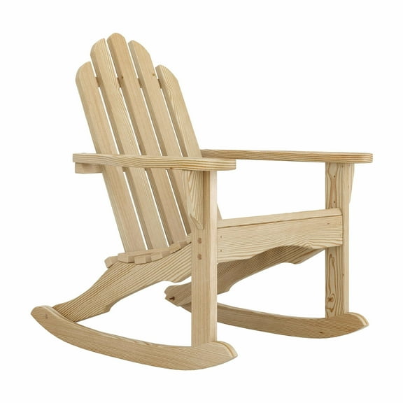 Amish Casual Adirondack Rocking Chair, Unfinished