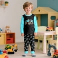 thumbnail image 1 of Pyjamas de Noël pour Garçons, Col Rond, Manches Longues, Confortables, Ensemble Haut et Pantalon, Imprimé Vert Menthe, 8-9 Ans, 1 of 5