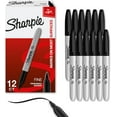 thumbnail image 1 of duomi-Permanent Markers, Fine Point, Black, 12 Count, 1 of 4