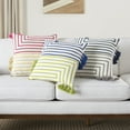 thumbnail image 5 of Mina Victory Life Styles Geometric Lines 18"X18" Lime Blue Indoor Throw Pillow, 5 of 6